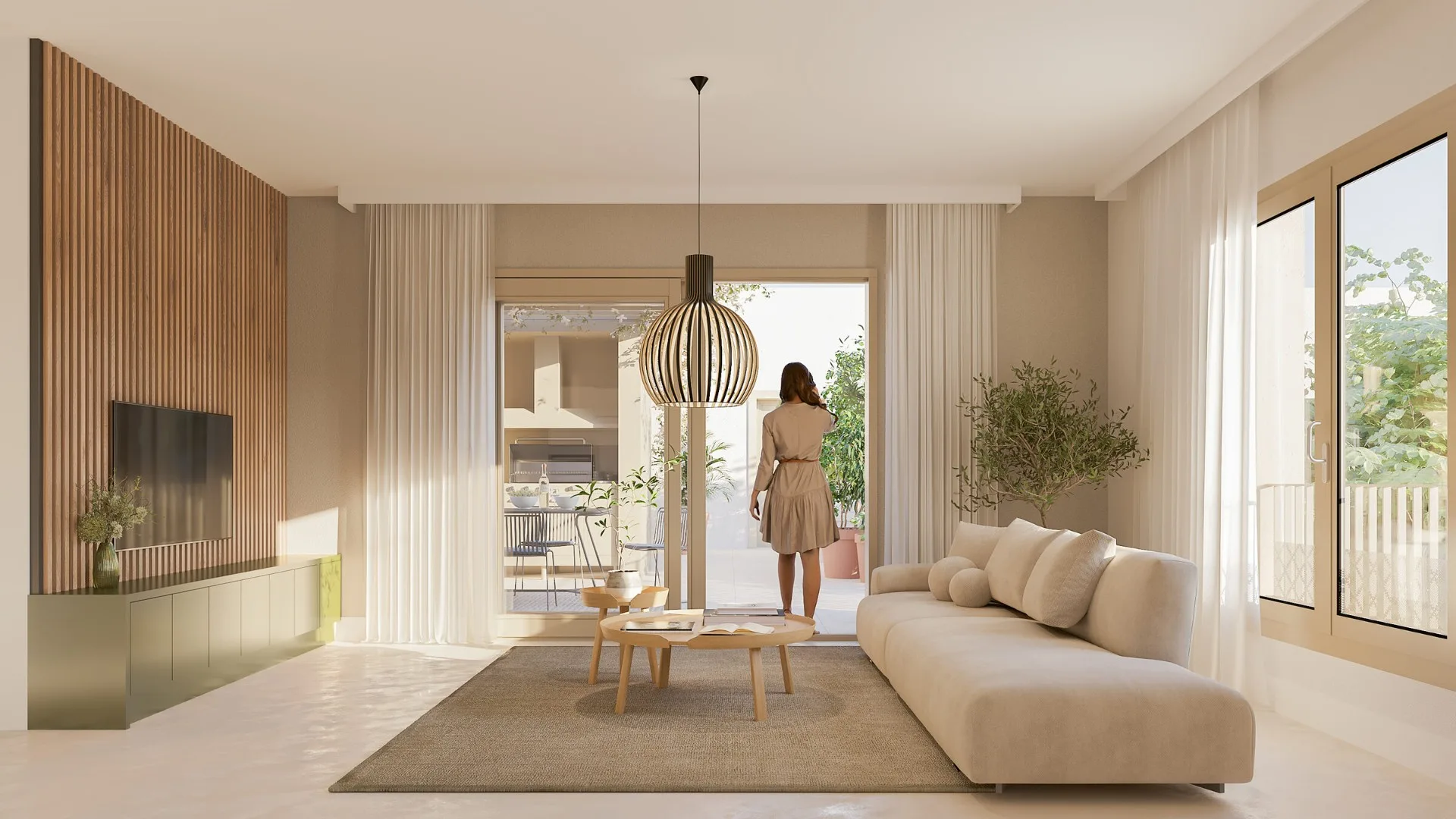Séjour lumineux ouvert sur la terrasse - HighGarden